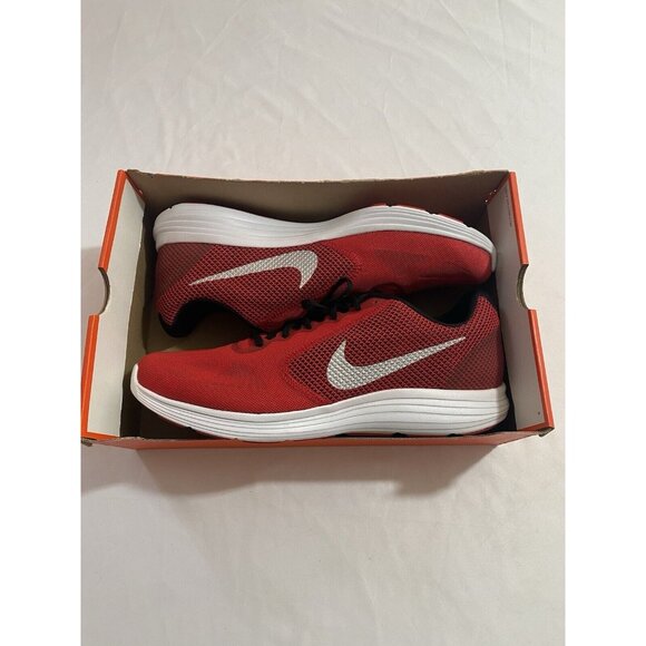 New Mens Size 14 Red Nike Revolution 3 Running Shoes 819300 601 - Picture 1 of 10